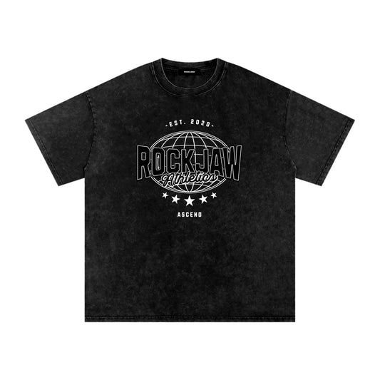 Snow Washed Oversized Baumwoll-T-Shirt