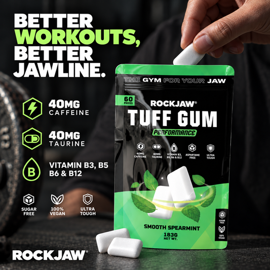 Tuff Gum Performance | Hard Jawline Gum with 40mg Caffeine & 40mg Taurine