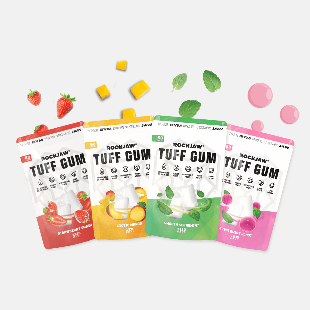 Tuff Gum + B Vitamins | Premium Ultra-Tough Jawline Gum | 60 Pieces